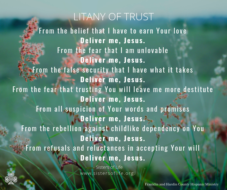 Prayer Litany of Trust