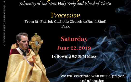 Eucharistic Procession – June 22 & 23