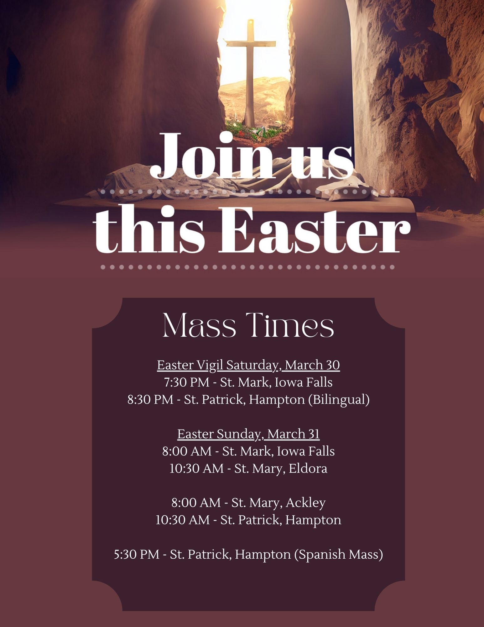 Easter Mass Times