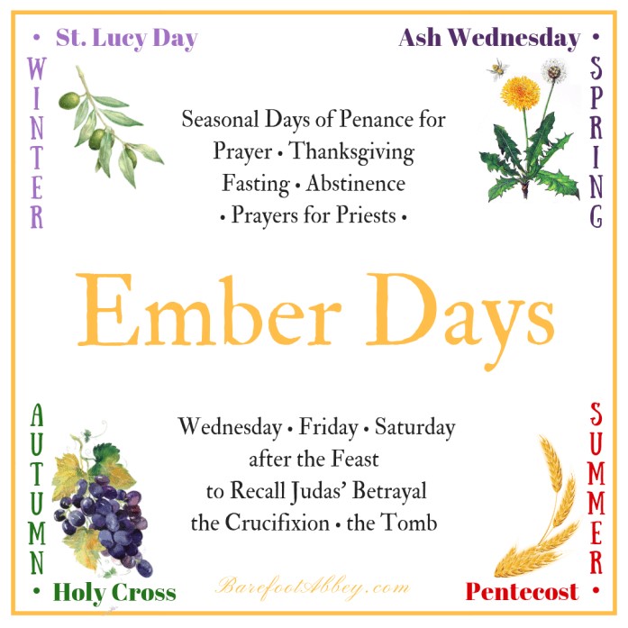 Ember Days Reflections