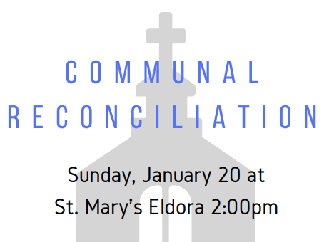 R&R Sunday: Communal Reconciliation Jan. 20