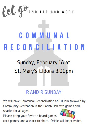 R and R Sunday at St. Mary, Eldora