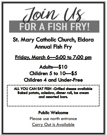 St. Mary Fish Fry - March 6