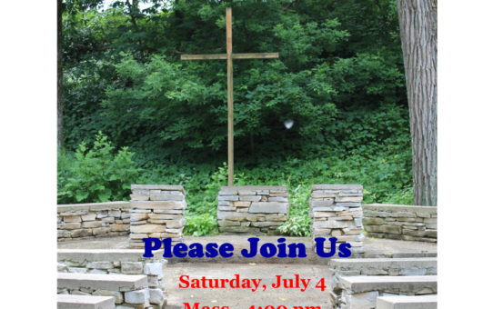 Outdoor Mass July 4 at 4:00 PM