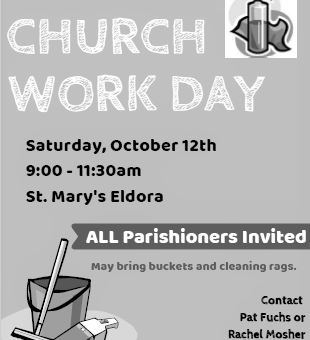 Parish Cleanup – St. Mary, Eldora