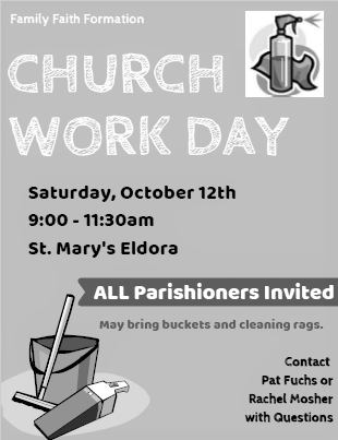 Parish Cleanup - St. Mary, Eldora